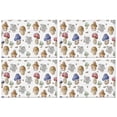 thumbnail image 1 of Colorful Mushroom Cartoon White Pattern Summer Placemats Table Placemats Set Of 4-Linen Kitchen Washable Placemats Table Mats 11.8"x17.7" Non-Slip Heat Resistant, 1 of 6