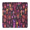 thumbnail image 1 of Colorful Mushroom Fantasy Black Pattern Square Fitted Tablecloth with Elastic Edge,Square Table Cover,Washable Elastic Table Cover for Home Kitchen Party Decor 34"x34", 1 of 6