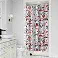 thumbnail image 1 of Colorful Mushroom Floral White Pattern Shower Curtain 36"x72" ,Bathroom Decorative Shower Curtains Set with 12 Hooks,Modern Waterproof Washable Shower Curtain, 1 of 6