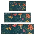 thumbnail image 1 of Colorful Mushroom Flower Dark Green Pattern Kitchen Rugs Sets Of 3,Kitchen Runner Rugs Non Skid Washable,Decorative Kitchen Floor Mats for Kitchen,Sink,Laundry,17"x30"+ 17"x47" + 17"x59", 1 of 6
