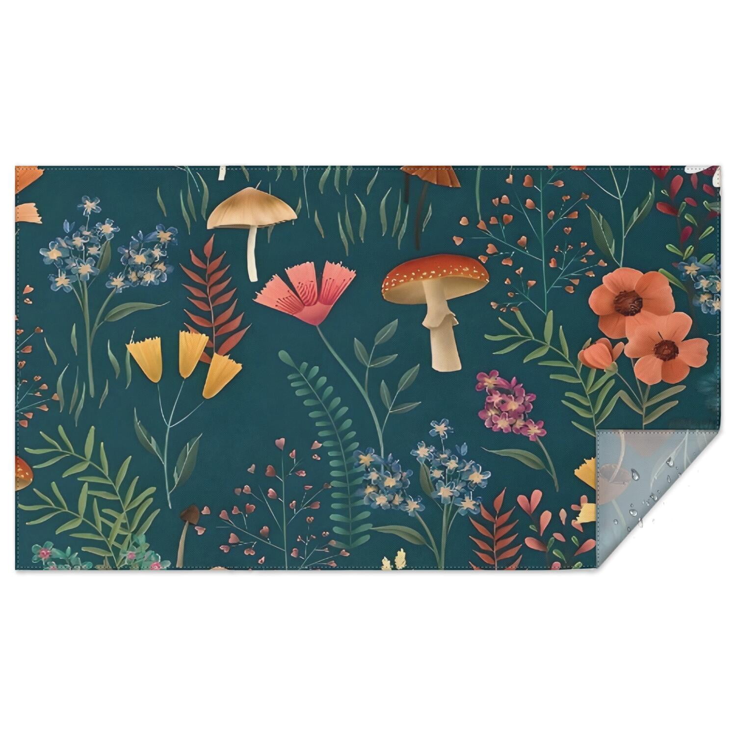Green Blue Abstract Morden Rectangle Tablecloth