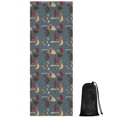 thumbnail image 1 of Colorful Mushroom Group Blue Pattern Hot Yoga Mat Towel Non Slip for Hot Yoga - Quick-Drying Yoga Mat Cover with 4 Corner Pockets with Travel Bag - Hot Yoga Towel Non Slip 70"x26", 1 of 6