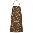 thumbnail image 1 of Colorful Mushroom Group Brown Pattern Apron-Garden Aprons for Women with Pockets-Cotton Linen Waterproof Kitchen Cooking Gardening Aprons Adjustable for Kitchen,Cooking,BBQ and Salon 33x27 Inch, 1 of 7