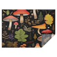thumbnail image 1 of Colorful Mushroom Leaf Black Pattern Rectangle Tablecloth 60"x84",Waterproof Polyester Rectangle Table Cloth, Wipeable Spillproof Polyester Tablecloth for Dining, Camping, Indoor and Outdoor, 1 of 5