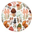 thumbnail image 1 of Colorful Mushroom Leaf White Pattern Round Fitted Tablecloth with Elastic Edge,Dining Table Cover Waterproof,Outdoor Round Tablecloth for Camping,Dining,Indoor and Outdoor, 1 of 7