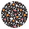 thumbnail image 1 of Colorful Mushroom Mixed Black Pattern Round Fitted Tablecloth with Elastic Edge,Dining Table Cover Waterproof,Outdoor Round Tablecloth for Camping,Dining,Indoor and Outdoor, 1 of 7