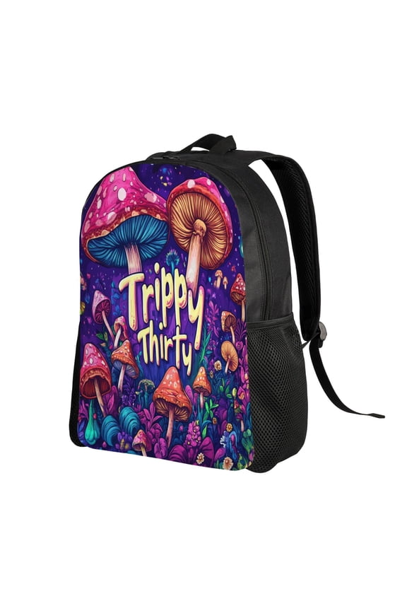 Colorful Mushroom Pattern Backpack Double Shoulder Backpack Durable, Spacious, Ergonomic Design for Travel, Work & Outdoor Use