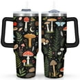 thumbnail image 1 of Colorful Mushroom Plants 40 Oz Tumbler with Handle Lid and Straw, Stainless Steel Double Walled Vacuum Insulated Cup, Cute Birthday Gifts Tumbler for Women Men Friends, 1 of 7