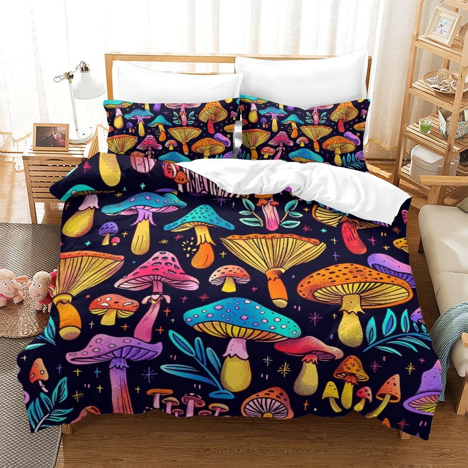 Colorful Mushroom Printed Duvet Cover Set Boys Girls Newly Design ...