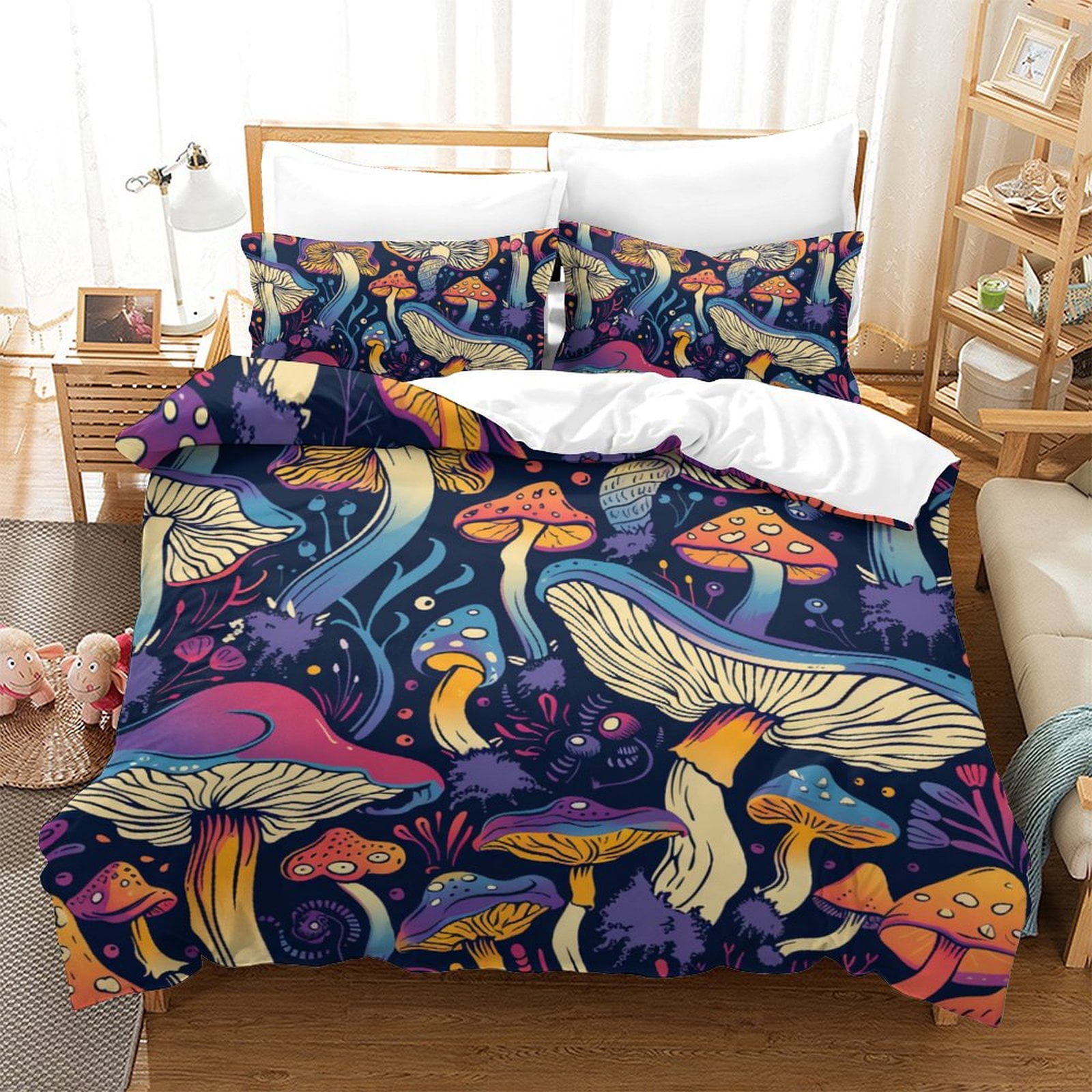 Colorful Mushroom Printed Duvet Cover Set Boys Girls Newly Design ...