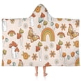 thumbnail image 1 of Colorful Mushroom Rainbow Light Pattern Hooded Bath Towel，50"x30" for Ages 3 To 12 Kids, Quick Dry Lightweight Soft Microfiber Hood Beach Towel Cover Up for Kids, 1 of 7