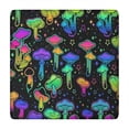 thumbnail image 1 of Colorful Mushroom Star Black Pattern Square Fitted Tablecloth with Elastic Edge,Square Table Cover,Washable Elastic Table Cover for Home Kitchen Party Decor 34"x34", 1 of 6
