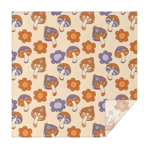 Colorful Mushroom Star Dark Pattern Square Tablecloth,Waterproof Square Table Cover,Wipeable Spillproof Washable Table Cover for Home Kitchen Party Decor 60"x60"(152x152cm)
