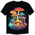 thumbnail image 1 of Colorful Mushroom T-Shirt Men's Trippy Psychedelic Fungi Tee, 1 of 5