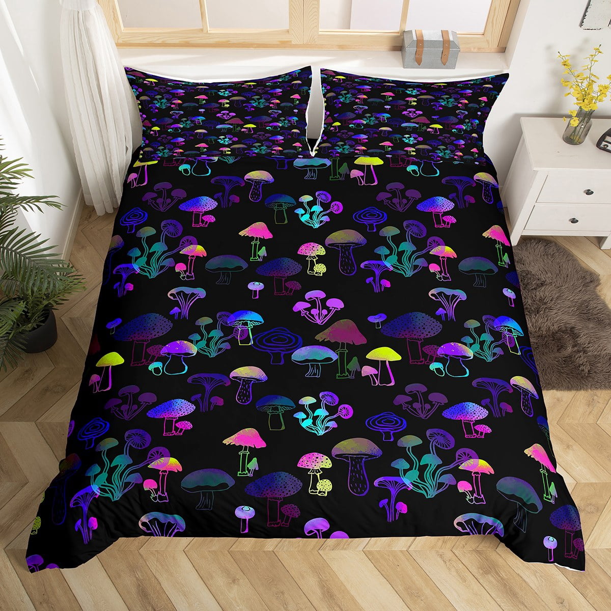 Psychedelic Mushroom Duvet Cover Set 3pcs main image 0
