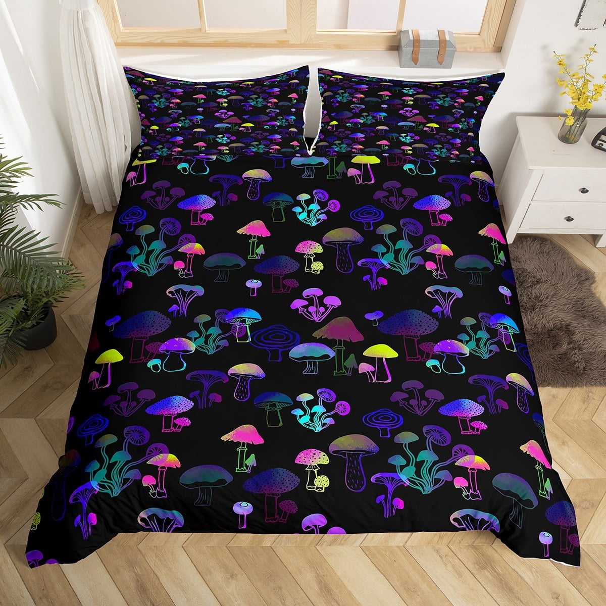 Psychedelic Mushroom Duvet Cover Set 3pcs main image 0