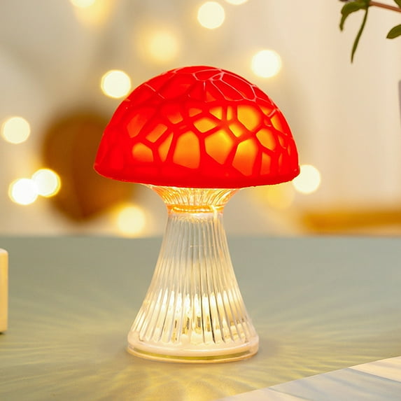 Colorful Mushrooms LED Nightlight, Healing Series, Cute Dormitory or Bedroom Bedside Lamp, Ideal Birthday Gift, Small LED Ornament