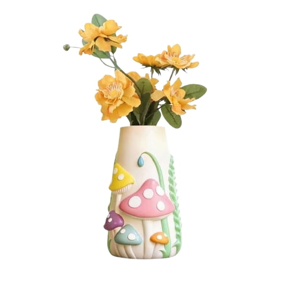 Colorful Mushrooms Planters Cute Unique Rainbow Planter,Vintage Retro Flower Pots Resin Plant pots for Indoor & Outdoor Plants,Boho Modern Home Déco,6.1×3.54in