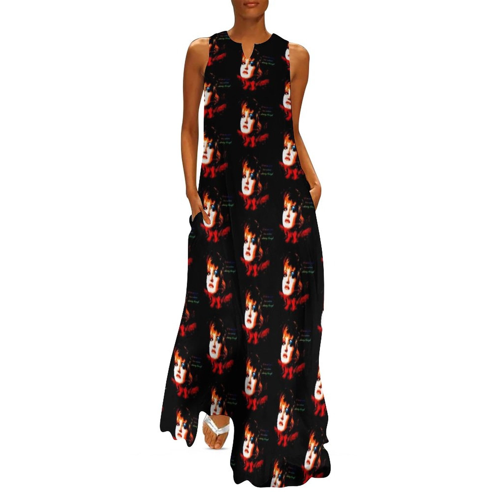 Colorful Music Dress Summer Eighth Notes Random Print Korean Fashion ...