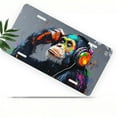 thumbnail image 1 of Colorful Music Loving Chimp Front License Plate, Metal License Plate, Funny Standard Plates Personalized Novelty Decorative For Men/Women/Boys/Girls Car 6×12 Inch, 1 of 6