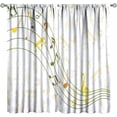 Colorful Music Notes Blackout Curtains, Modern Abstract Spectrum Theme ...