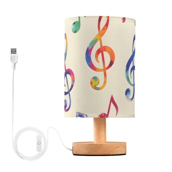Colorful Music Notes Table Lamp with USB Port LED Warm Light Lamp Night Light Home Decor