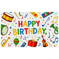 thumbnail image 1 of Colorful Music Themed Happy Birthday Banner Background Party Supplies Photography Props Decorations for Birthday Party Kids Celebration Event Photo Booth Decor, 1 of 8