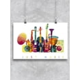 thumbnail image 1 of Colorful Musical Instruments. Poster -Image by Shutterstock, 1 of 2