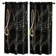 thumbnail image 1 of Colorful Musical Notes Music Symbol Curtain For Living Room Kids Bedroom Kitchen Window Curtains Home Interior Drapes, 1 of 7