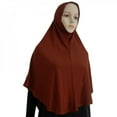 thumbnail image 1 of Colorful Muslim Crystal Hemp Cloth Hijab Amira Headscarf Slip On-Islamic Scarf, 1 of 6