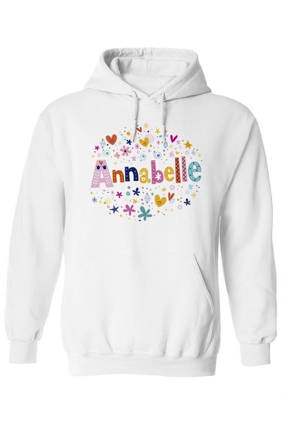 Colorful Name "annabelle" Hoodie Women -Image by Shutterstock, Female x-Large