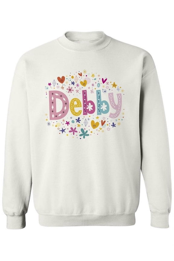 Colorful Name "debby". Sweatshirt Women -Image by Shutterstock, Female Medium
