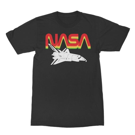 Colorful Nasa Typography Rocket Men T-Shirt, Male XX-Large