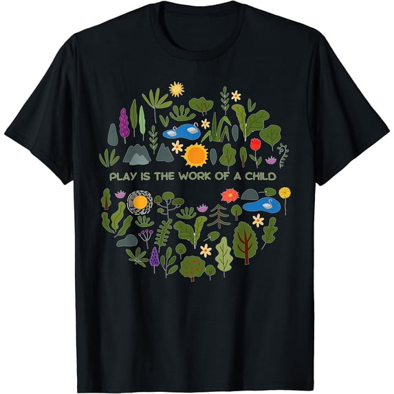 Colorful Nature Design Montessori Teacher Teaching T-Shirt - Inspire Learning and Creativity