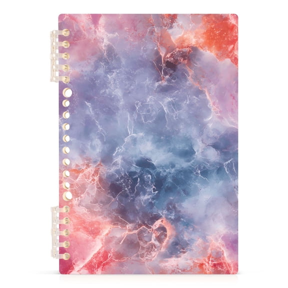 Colorful Nebulae Marble Notebooks 1-subject Journal 60 Sheets A5 College Ruled Paper Detachable Ring 8.3"x5.7"