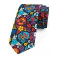 thumbnail image 1 of Colorful Necktie, Aloha Style Scroll, Dress Tie, 3.7", Multicolor, by Ambesonne, 1 of 3