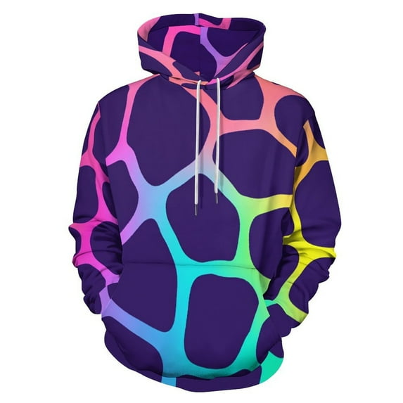 Colorful Neon Animal Print Pattern 3D Print Hoodie Men Women Autumn Thin Pullover Sweatshirt Vintage Streetwear Tops