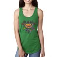 thumbnail image 1 of Colorful Neon Be Brave Dreamcatcher | Dean Russo Art Pop Culture Ladies Racerback Tank Top, Kelly, Medium, 1 of 6