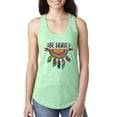 thumbnail image 1 of Colorful Neon Be Brave Dreamcatcher | Dean Russo Art Pop Culture Ladies Racerback Tank Top, Mint, Medium, 1 of 6