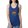 thumbnail image 1 of Colorful Neon Be Brave Dreamcatcher | Dean Russo Art Pop Culture Ladies Racerback Tank Top, Royal, Large, 1 of 6