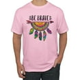 thumbnail image 1 of Colorful Neon Be Brave Dreamcatcher | Dean Russo Art Pop Culture Men's T-Shirt, Light Pink, 3X-Large, 1 of 6