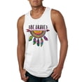 thumbnail image 1 of Colorful Neon Be Brave Dreamcatcher | Dean Russo Art Pop Culture Mens Tank Top, White, 3X-Large, 1 of 6