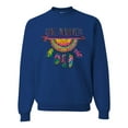 thumbnail image 1 of Colorful Neon Be Brave Dreamcatcher | Dean Russo Art Pop Culture Unisex Crewneck Sweatshirt, Royal, XX-Large, 1 of 6