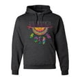 thumbnail image 1 of Colorful Neon Be Brave Dreamcatcher | Dean Russo Art Pop Culture Unisex Hoodie Sweatshirt, Heather Black, Large, 1 of 6