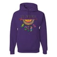 thumbnail image 1 of Colorful Neon Be Brave Dreamcatcher | Dean Russo Art Pop Culture Unisex Hoodie Sweatshirt, Purple, Small, 1 of 6