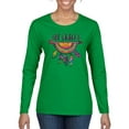 thumbnail image 1 of Colorful Neon Be Brave Dreamcatcher | Dean Russo Art Pop Culture Womens Long Sleeve T-Shirt, Kelly, X-Large, 1 of 6