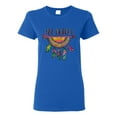 thumbnail image 1 of Colorful Neon Be Brave Dreamcatcher | Dean Russo Art Pop Culture Womens T-Shirt, Royal, Small, 1 of 6