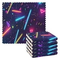 thumbnail image 1 of Colorful Neon Design 6 Pack Kitchen Cleaning Cloths 11'' x 11'', Super Absorbent, Soft Double Layer Plush for Dish and Surface Cleaning, 1 of 9
