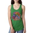 thumbnail image 1 of Colorful Neon Gorilla | Dean Russo Art Animal Lover Ladies Racerback Tank Top, Kelly, Medium, 1 of 6