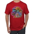 thumbnail image 1 of Colorful Neon Gorilla | Dean Russo Art Animal Lover Men's T-Shirt, Red, 3X-Large, 1 of 6